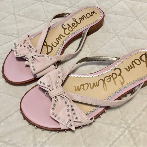Sam Edelman Shoes - Sam Edelman Pink Dariel Studded Sandals Size 6.5